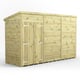 Power 12x4 Premium Pent Windowless Wooden Shed Double Doors