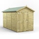 Power 12x6 Premium Apex Windowless Wooden Shed Double Doors