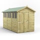 Power 12x6 Premium Apex Wooden Shed Optional Double Doors