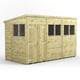 Power 12x6 Premium Pent Wooden Shed Optional Double Doors