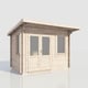 Power 12x8 Pent Log Cabin 28mm Door Left
