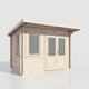 Power 12x8 Pent Log Cabin 28mm Door Right