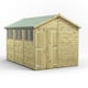 Power 12x8 Premium Apex Wooden Shed Optional Double Doors