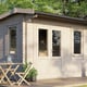 Power 14x10 28mm Apex Log Cabin Doors Left