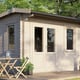 Power 14x12 28mm Apex Log Cabin Doors Left