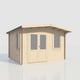 Power 14x12 Chalet Log Cabin 28mm Doors Left