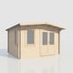 Power 14x12 Chalet Log Cabin 28mm Doors Right