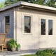 Power 14x14 Pent Garden Building 28mm Door Right