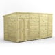 Power 14x6 Premium Pent Windowless Wooden Shed Double Doors