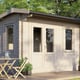 Power 14x8 28mm Apex Log Cabin Doors Left