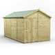Power 14x8 Premium Apex Windowless Wooden Shed Double Doors