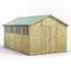 Power 16x10 Premium Apex Wooden Shed Optional Double Doors