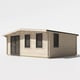 Power Chalet 16x20 Log Cabin Door Left