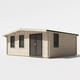 Power 16x20 Chalet Log Cabin Door Right