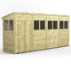 Power 16x4 Premium Pent Wooden Shed Optional Double Doors