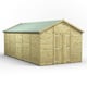 Power 20x10 Premium Apex Windowless Wooden Shed Double Doors