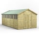 Power 20x10 Premium Apex Wooden Shed Optional Double Doors