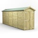 Power 20x4 Premium Apex Windowless Wooden Shed Double Doors