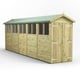 Power 20x4 Premium Apex Wooden Shed Optional Double Doors