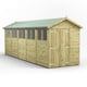 Power 20x6 Premium Apex Wooden Shed Optional Double Doors
