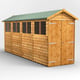 Power 16x4 Overlap Apex Wooden Shed Double Door