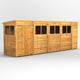 Power 18x4 Overlap Pent Wooden Shed Double Door