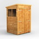 Power 4x4 Overlap Pent Wooden Shed Double Door