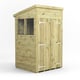 Power 4x4 Premium Pent Wooden Shed Optional Double Doors