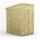 Power 4x6 Premium Pent Windowless Wooden Shed Double Doors