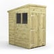 Power 4x6 Premium Pent Wooden Shed Optional Double Doors