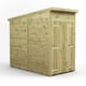 Power 4x8 Premium Pent Windowless Wooden Shed Double Doors
