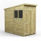 Power 4x8 Premium Pent Wooden Shed Optional Double Doors