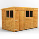 Power 10x6 Pent Wooden Shed Double Doors