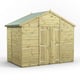 Power 6x10 Premium Apex Windowless Wooden Shed Double Doors
