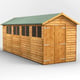 Power 6x18 Overlap Apex Wooden Shed Double Door