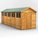Power 20x6 Overlap Apex Wooden Shed Double Door