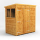 Power 6x4 Pent Wooden Shed Double Doors