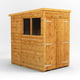 Power 4x6 Pent Wooden Shed Double Doors