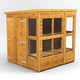 Power 6x6 Pent Potting Shed Double Door