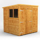 Power 6x6 Pent Wooden Shed Double Doors