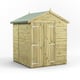Power 6x6 Premium Apex Windowless Wooden Shed Double Doors