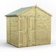 Power 6x8 Premium Apex Windowless Wooden Shed Double Doors