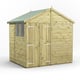 Power 6x8 Premium Apex Wooden Shed Optional Double Doors