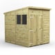 Power 6x8 Premium Pent Wooden Shed Optional Double Doors