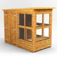 Power 4x8 Pent Potting Shed Double Door