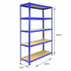 Bulldog 5 Tier 120cm x 45cm Shelving Blue Dimensions