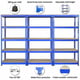 Bulldog 5 Tier 90cm Shelving Blue Features