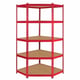 Bulldog 5 Tier Corner Shelving Red