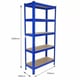 Bulldog 5 Tier Shelving Blue Dimensions