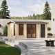 Power 16x12 Apex Combi Log Cabin 44mm lifestyle view
